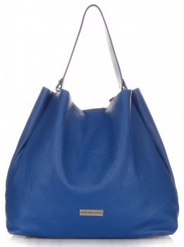 GEANȚĂ DIN PIELE shopper bag Vittoria Gotti cobalt V230