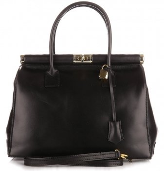 GEANȚĂ DIN PIELE cufăr Genuine Leather negru 816(2