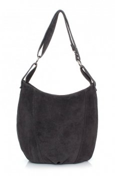 Kožené kabelka spoločenská Genuine Leather tmavo šedá 802