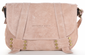 Kožené kabelka listonoška Vittoria Gotti V688636 ružová