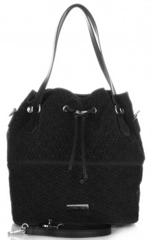 Dámska kabelka shopper bag Vittoria Gotti čierna V1005