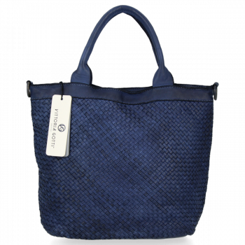 Dámska kabelka shopper bag Vittoria Gotti tmavo modrá V2400