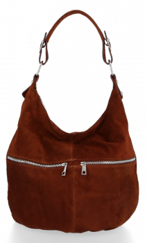 Kožené kabelka univerzálna Genuine Leather hnedá 8309