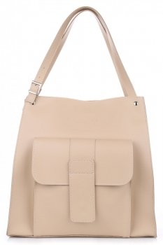 Kožené kabelka shopper bag Vittoria Gotti béžová 8286