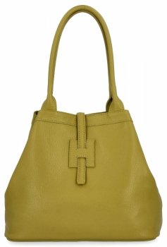 Kožené kabelka shopper bag Vittoria Gotti horčicová 208S