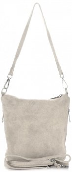 Kožené kabelka listonoška Genuine Leather béžová 85A