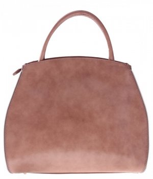 Kožené kabelka kufrík Genuine Leather béžová 956