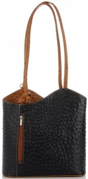 Kožené kabelka klasická Genuine Leather šedá 494