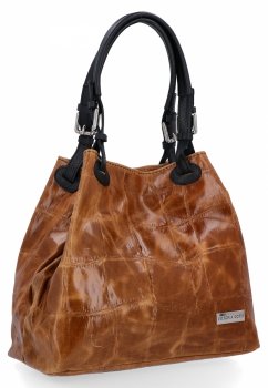 Kožené kabelka shopper bag Vittoria Gotti hnedá V692754