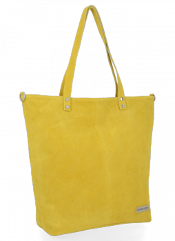 Kožené kabelka shopper bag Vittoria Gotti žltá VG41