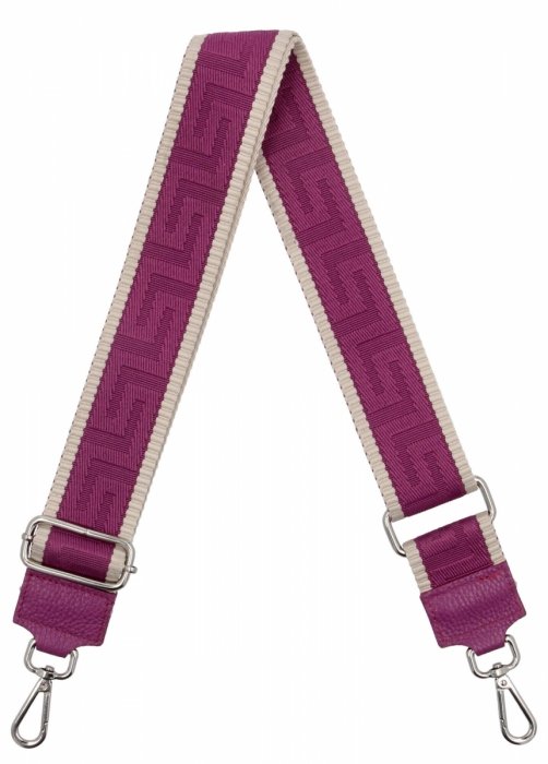 Módní pásek na tašku Geometric PA005 fuchsiový/bežový