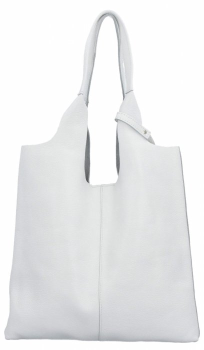 Kožené kabelka shopper bag Vittoria Gotti bílá 165