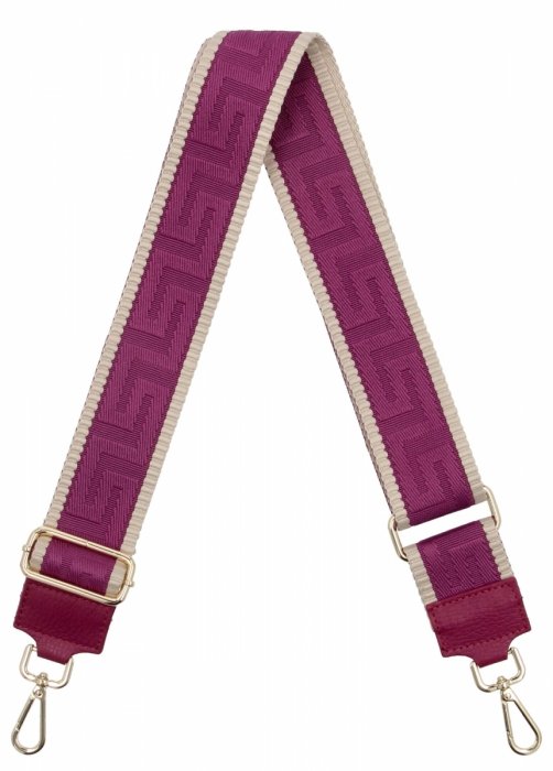 Módní pásek na tašku Geometric PA005 fuchsiový/bežový