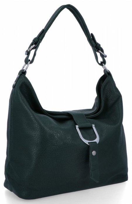 Herisson 16B376 klasszikus női válltáska palackzöld
