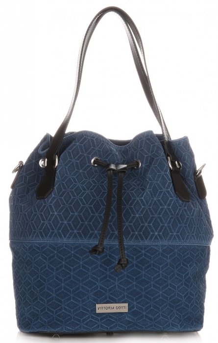 Női Táská shopper bag Vittoria Gotti kék V1005