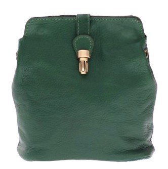 Bőr táska levéltáska Genuine Leather zöld 217