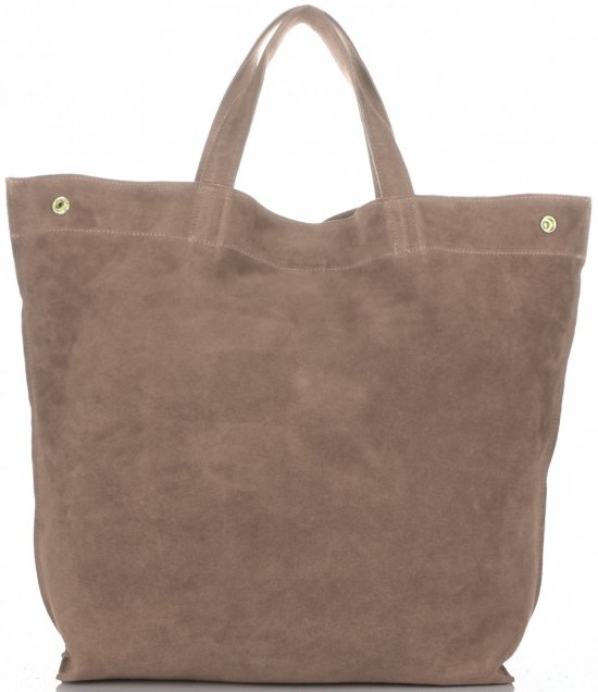 Bőr táska shopper bag Vera Pelle földszínű A19