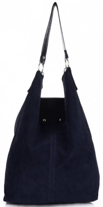 Bőr táska shopper bag Vittoria Gotti tengerkék V3292C