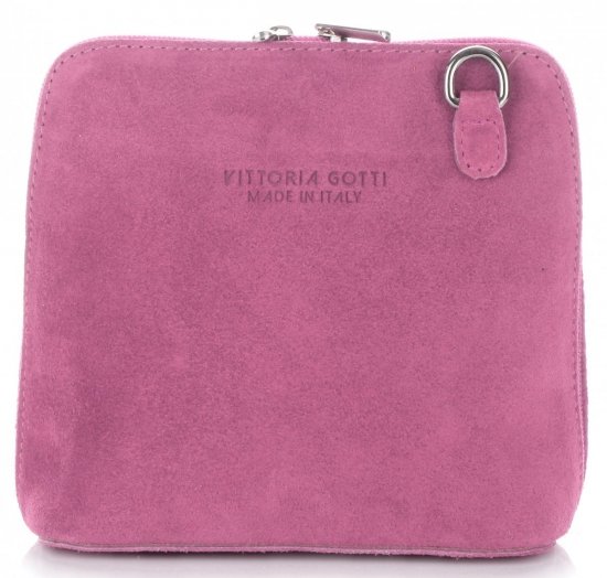 Bőr táska levéltáska Vittoria Gotti rózsaszín V6A