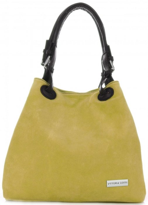 Bőr táska shopper bag Vittoria Gotti sárga V90047CH