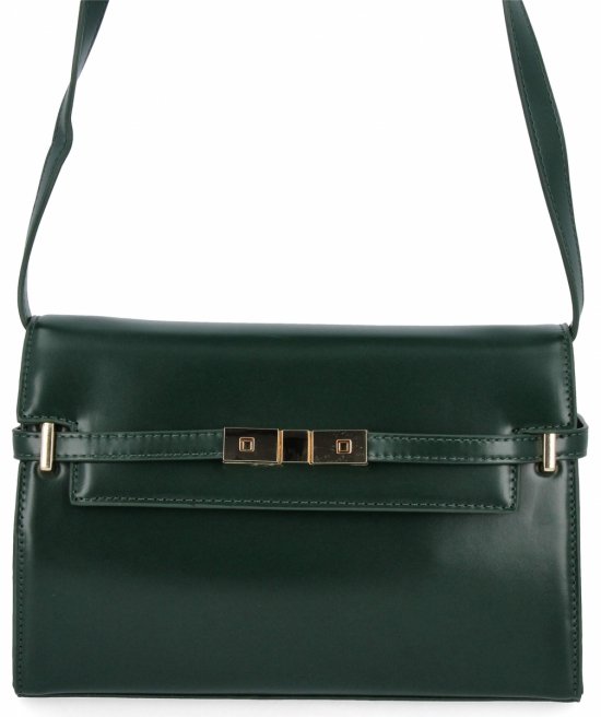 Elegáns női válltáska a Herisson 17R506-tól palackzöld színben