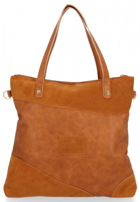 Bőr táska shopper bag Roberto Ricci vörös 18128