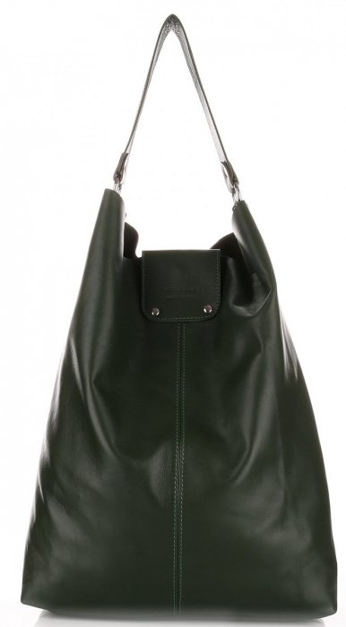 Bőr táska shopper bag Vera Pelle zöld 3292