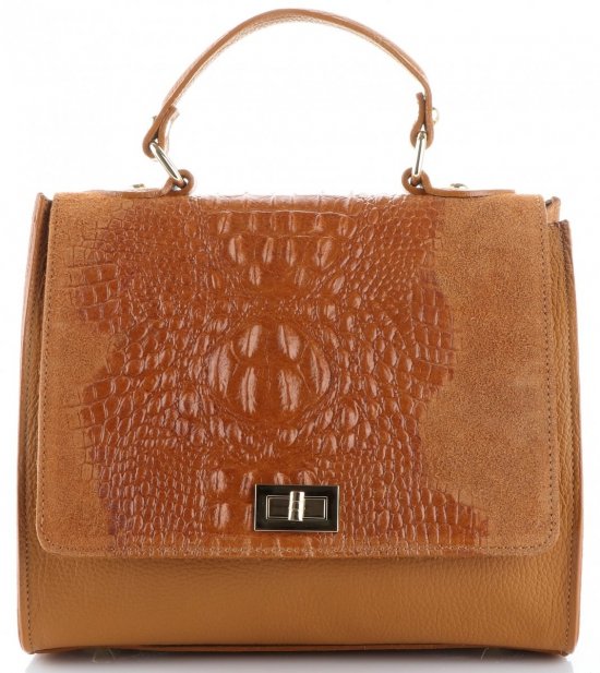 Bőr táska kuffer Genuine Leather vörös 295