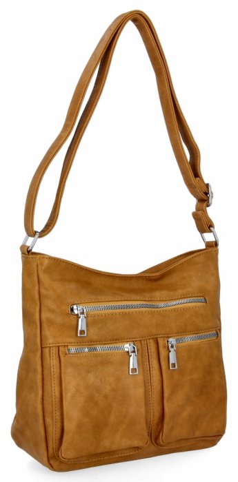 Univerzális női válltáska Herisson 13K391 mustárszín