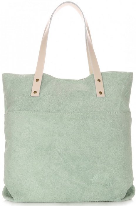 Bőr táska shopper bag Vittoria Gotti menta V8267