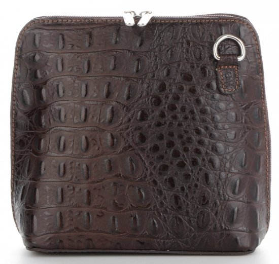 Bőr táska levéltáska Genuine Leather csokoládé 218