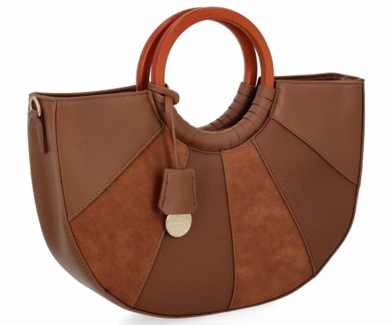 Modna Torebka Damska Kuferek firmy Herisson 275C6017 Brązowa