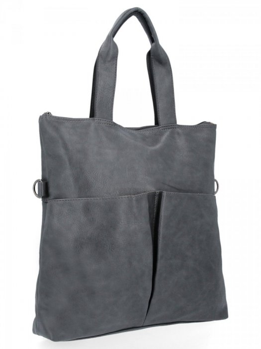 Uniwersalna Torebka Damska Hernan Shopper Bag XL Szara