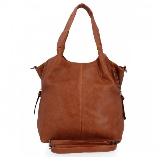Uniwersalne Torebki Damskie Hernan Shopper Bag XL Ruda