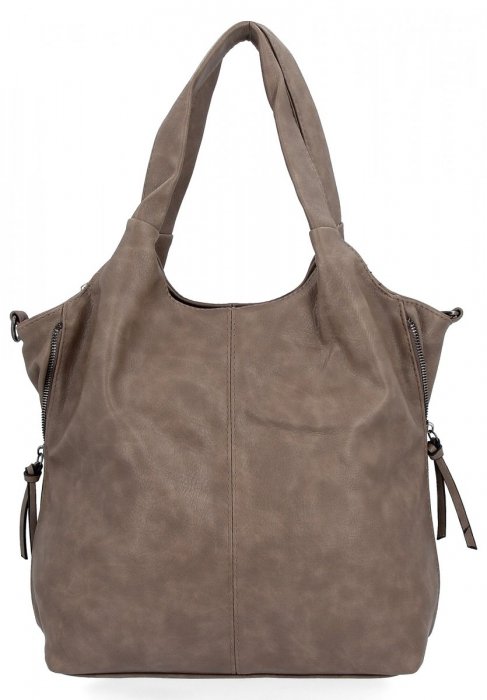 Torebka Shopper Bag XL Hernan HB0293 Ciemno Beżowa