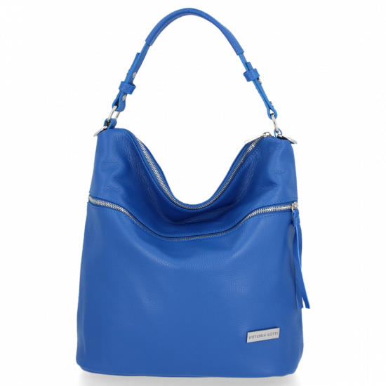 GEANȚĂ DIN PIELE universală Vittoria Gotti cobalt V5577