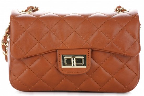 GEANȚĂ DIN PIELE tip poștaș Genuine Leather roșcat KST6