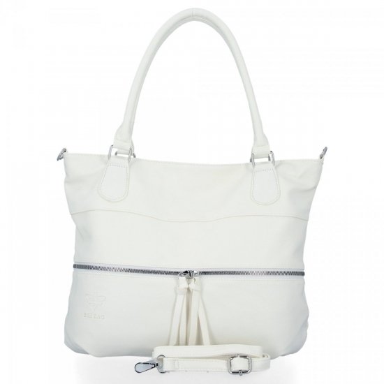 GEANȚĂ DE DAMĂ tip poștaș BEE BAG alb 1302L91