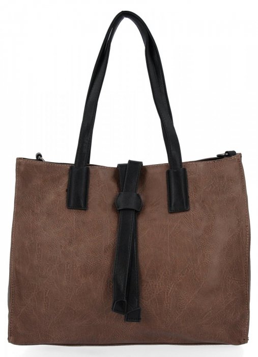GEANȚĂ DE DAMĂ shopper bag Hernan maro pământiu HB0192-1