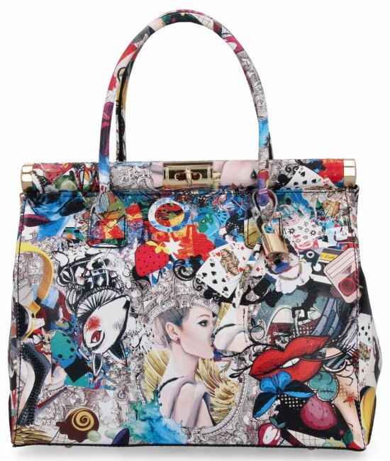 Geantă De Piele La Modă Tip Casetă Italiană Cu Modele 800-F Multicolor