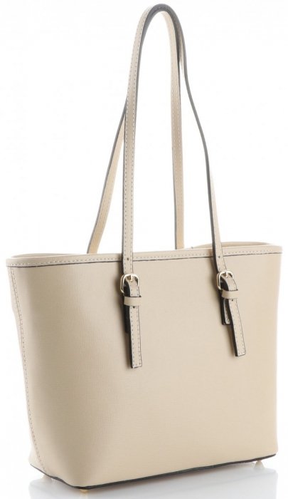 GEANȚĂ DIN PIELE clasică Genuine Leather bej 3303