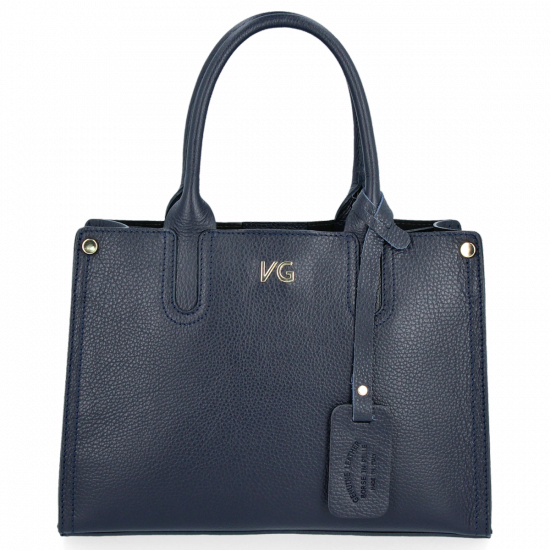 GEANȚĂ DIN PIELE cufăr Vittoria Gotti bleumarin V554050