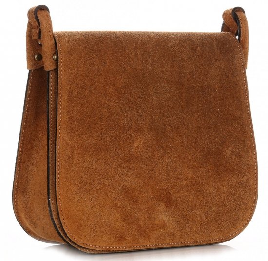GEANȚĂ DIN PIELE tip poștaș Genuine Leather roșcat 0003