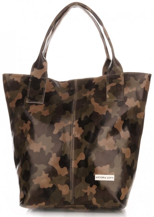 GEANȚĂ DIN PIELE shopper bag Vittoria Gotti multicolor V15