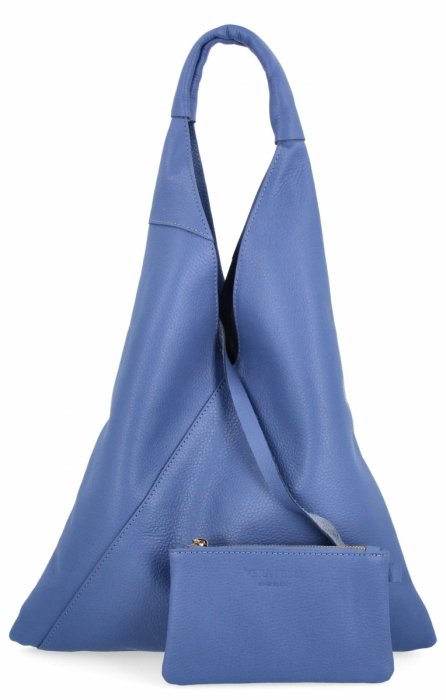 GENȚĂ DIN PIELE shopper bag Vittoria Gotti albastru 5820S