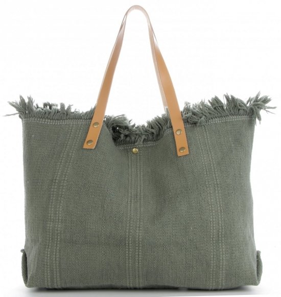 GEANȚĂ DIN PIELE shopper bag Vittoria Gotti verde V5902
