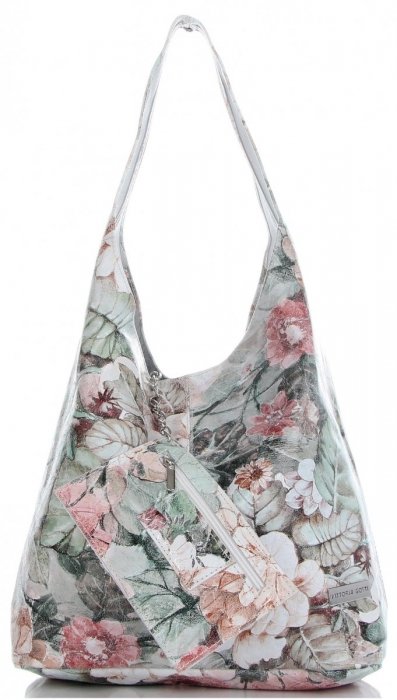 Kožené kabelka shopper bag Vittoria Gotti béžová VF9802