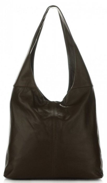 Kožené kabelka shopper bag Vittoria Gotti čokoládová V3L