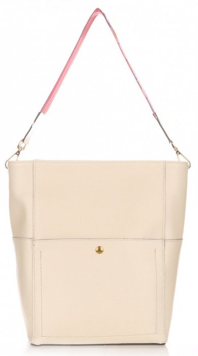 Kožené kabelka shopper bag Genuine Leather béžová K26