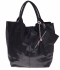 Kožené kabelky Shopper bag Lakované černá